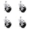 Service Caster 4 Inch Phenolic Wheel Swivel 1/2 Inch Threaded Stem Caster Set with Brake SCC SCC-TS20S414-PHS-TLB-121315-4 - alternate 1